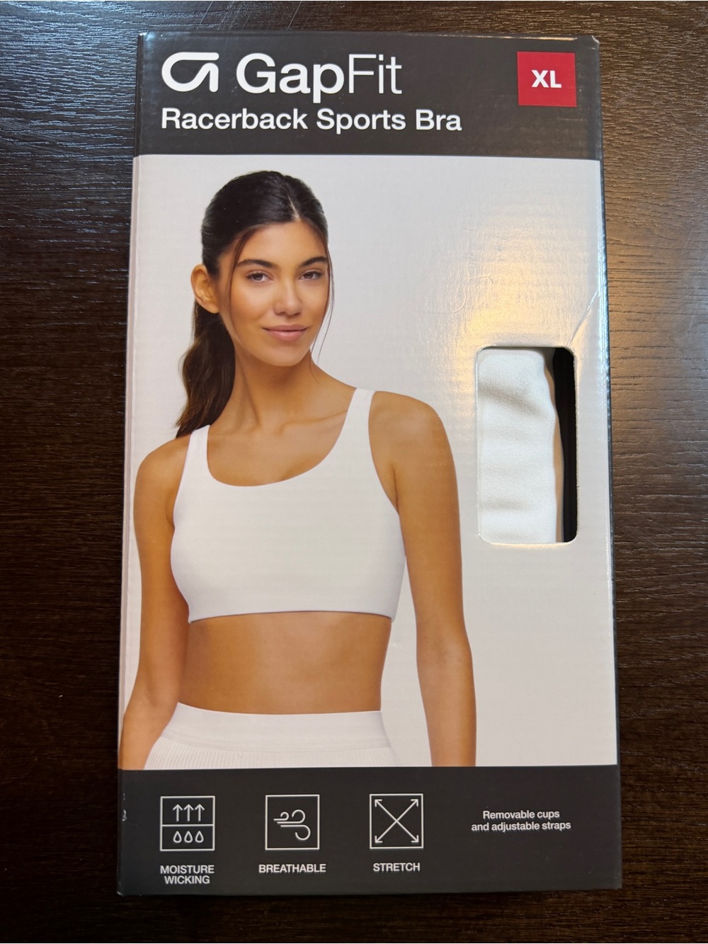 GAPFit Racerback Sports Bra - White XL